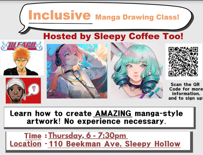 flyer for manga art class